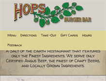 Tablet Screenshot of hopsburgerbar.com
